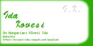 ida kovesi business card