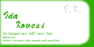 ida kovesi business card